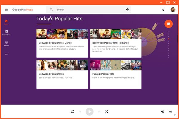 Google Play Music Desktop Player สำหรับ Windows