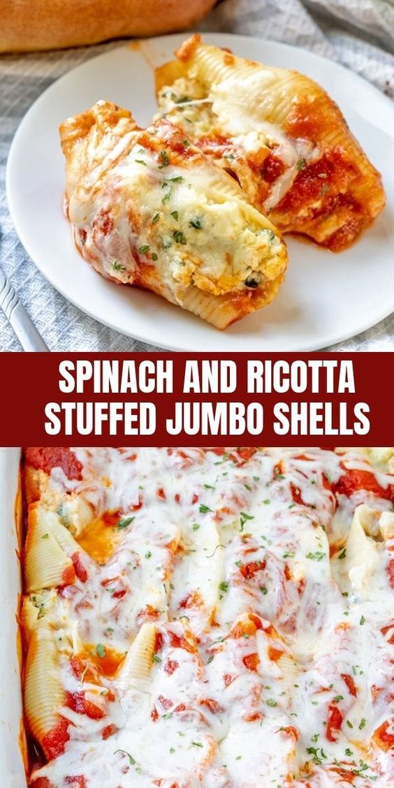 Spinach and Ricotta Stuffed Jumbo Shells Yummy002