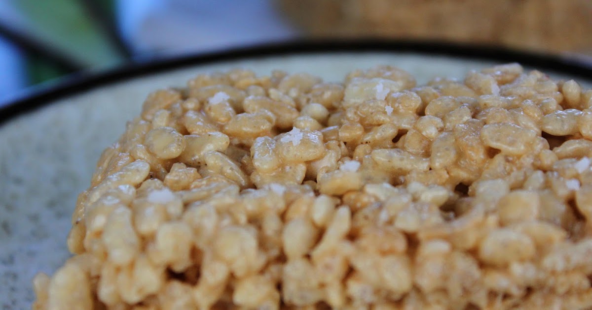 Fat and Happy Blog: Caramel Rice Krispie Treats with Smoked Sea Salt