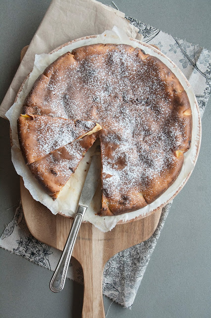 Torta alla ricotta e uvetta