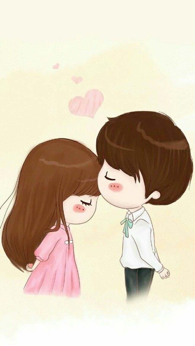 Cartoon Couple Kiss Whatsapp Dp images