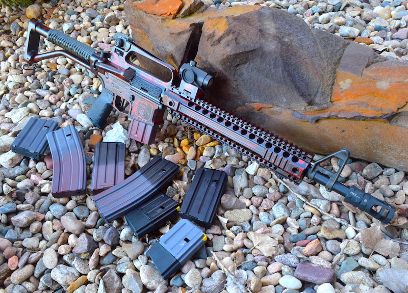 Custom AR15 Paint Job - We don't have to CeraKote to have Deadpool’s G...