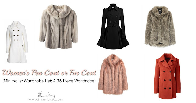 Women's Pea Coat or Fur Coat (Minimalist Wardrobe List: A 36 Piece Wardrobe)