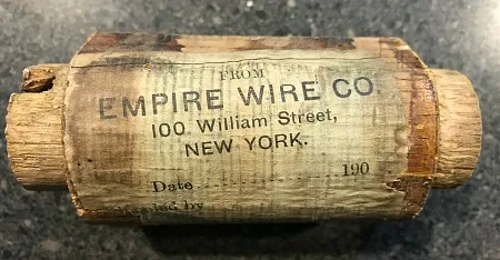 antique label from an old wire spool