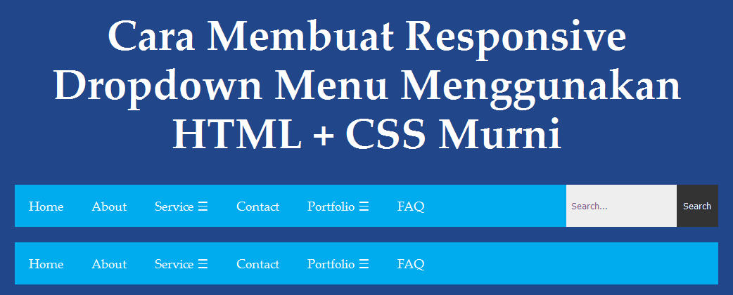 html css responsive dropdown menu