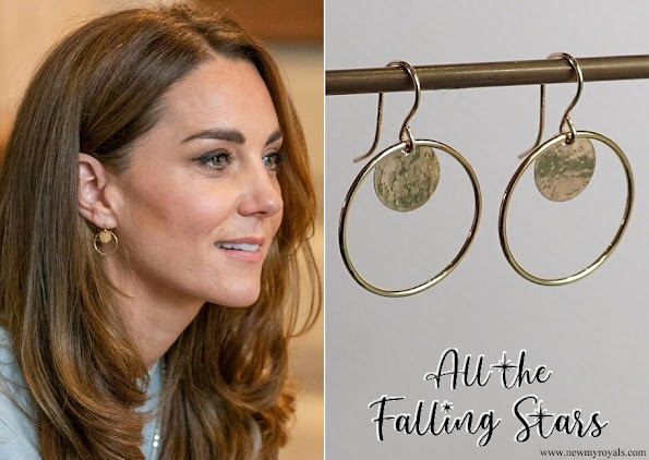 Kate Middleton wore All the Falling Stars Gold Disc Circle Earrings