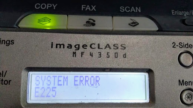 Canon imageclass mf4350d error code e225 reset error code e225 on Canon imageclass mf4350d