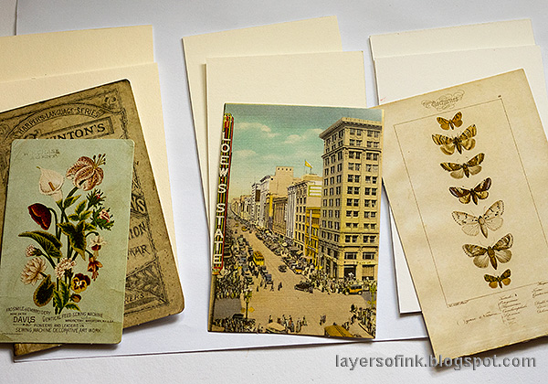 Layers of ink - Quick DIY Notebooks Tutorial by Anna-Karin Evaldsson. With Tim Holtz Layer Remnants.