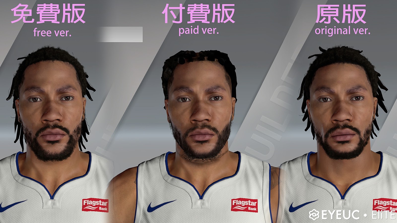 Download Derrick Rose Face And Body Model By Weiwu Elite For 2k20 Nba 2k Updates Roster Update Cyberface Etc PSD Mockup Templates