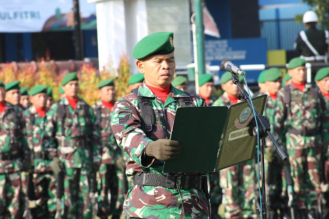 Meski Libur Kodim Sragen Gelar Upacara Bendera Dalam Rangka Memperingati Hari Lahir Pancasila