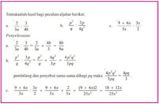 Modul Materi Operasi Pecahan Bentuk Aljabar Kelas 7