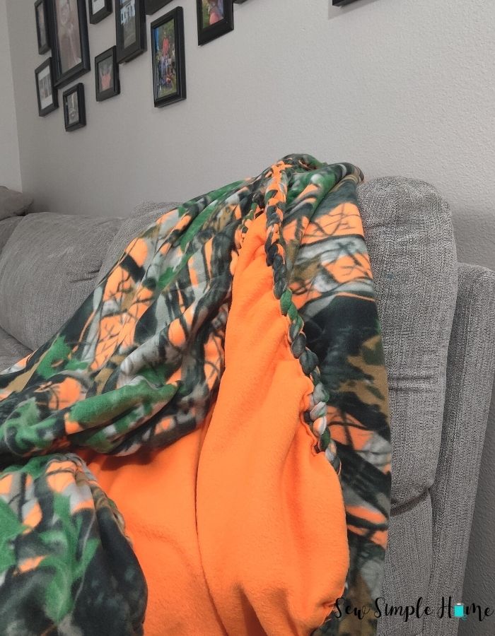 DIY Braided Fleece Blanket Tutorial Sew Simple Home