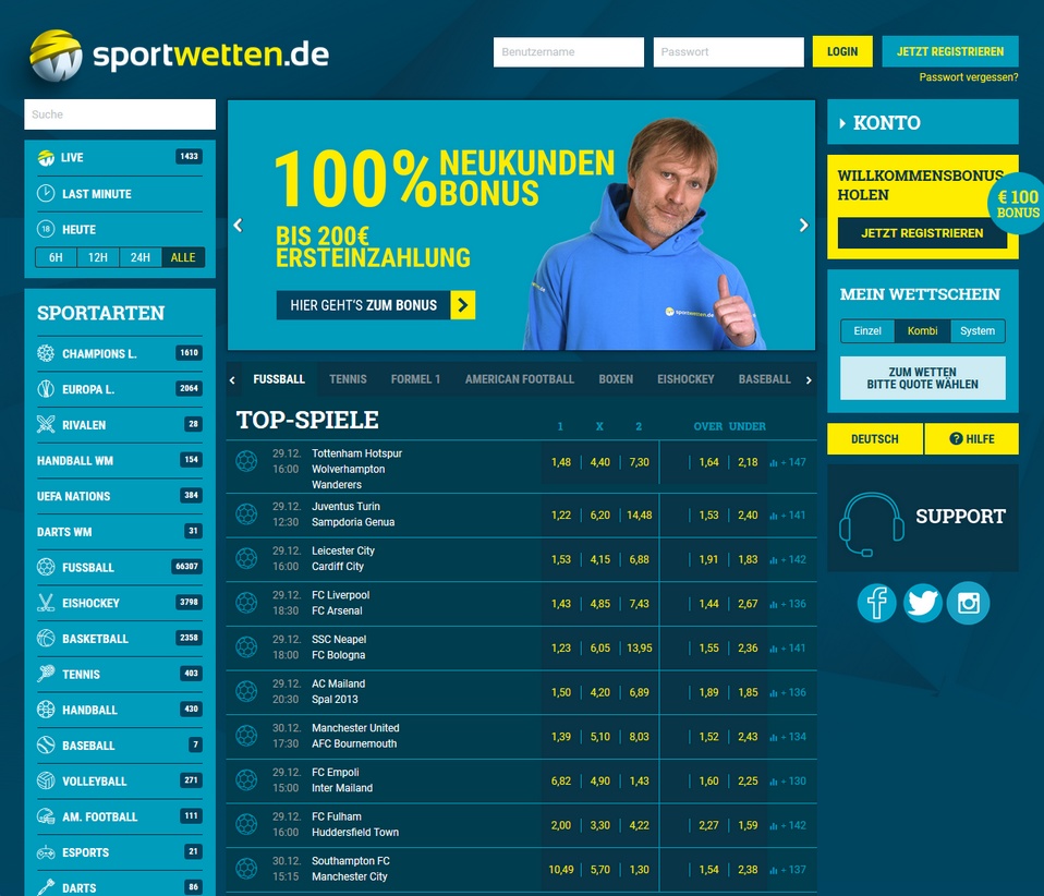 Sportwetten.de Screen