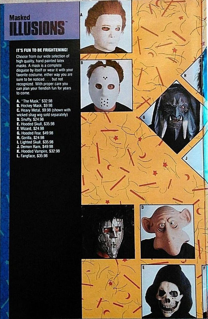 1987 SEARS Halloween Shop Catalog (Masks of the) Blood Curdling Blog