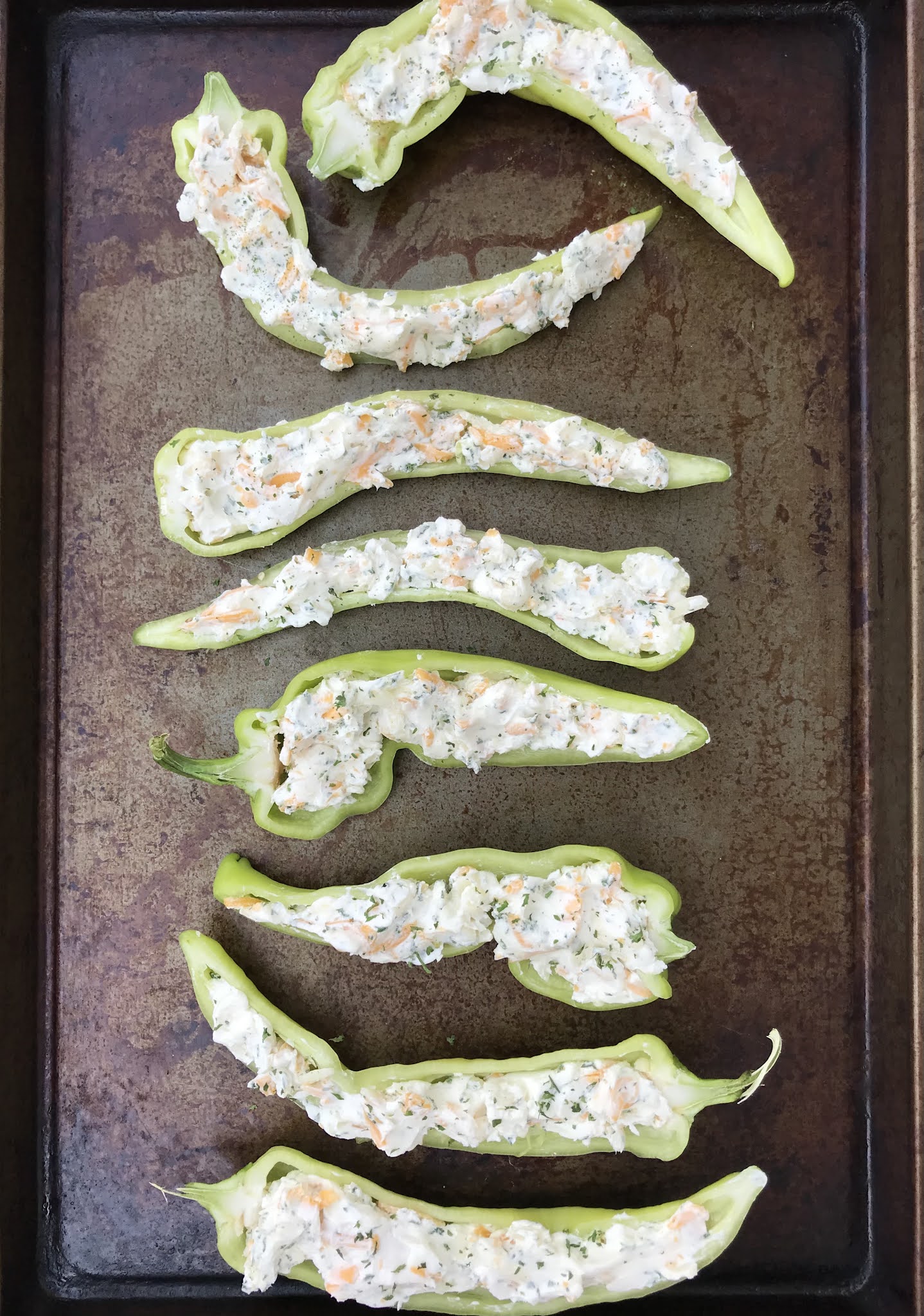 Savory Moments Cheese stuffed banana peppers