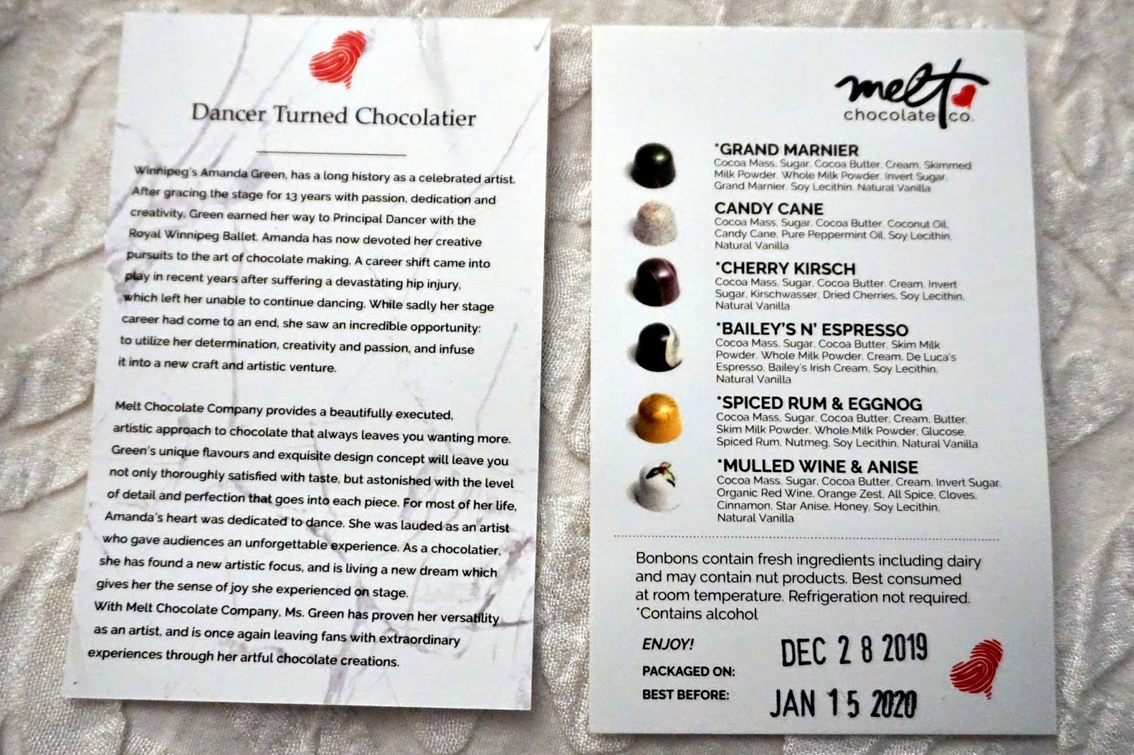 [Manitoba Winnipeg] Melt Chocolate Co. Holiday Chocolates PreOrder