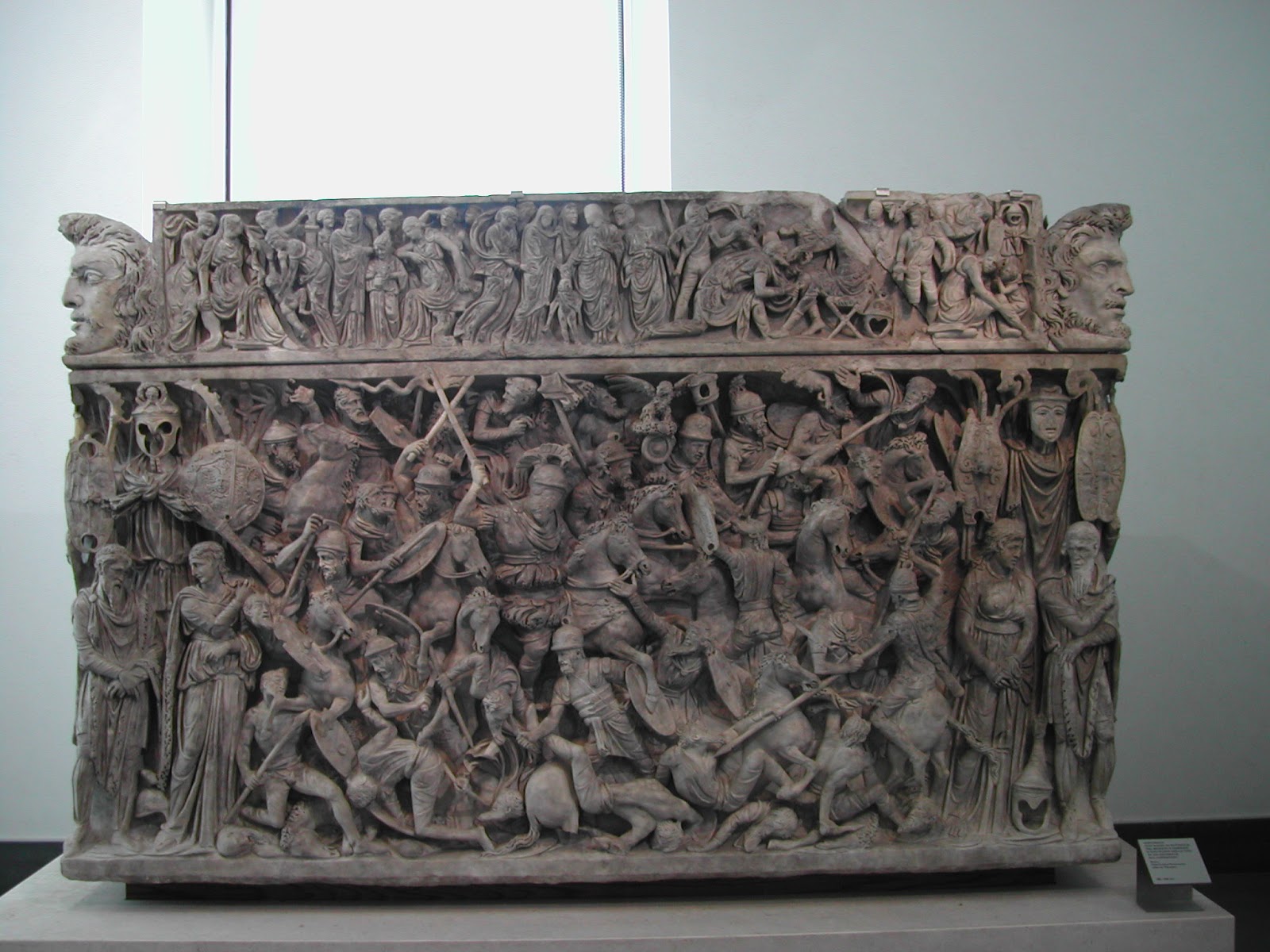 Sarcophagus The Portonaccio Sarcophagus With Battle Scene Between Romans And Germans 180 200 Ce