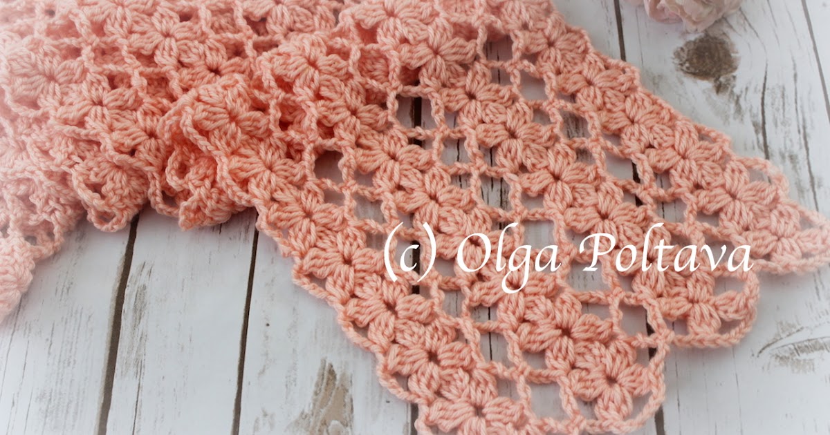 How to Crochet Lacy Scarf Variegated Yarn, Crochet Video Tutorial 