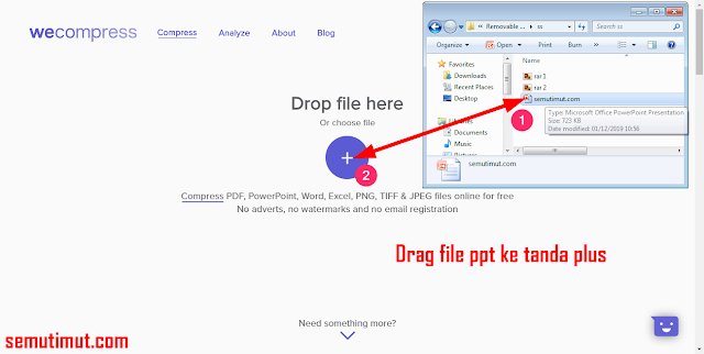 cara mengecilkan ukuran file ppt online
