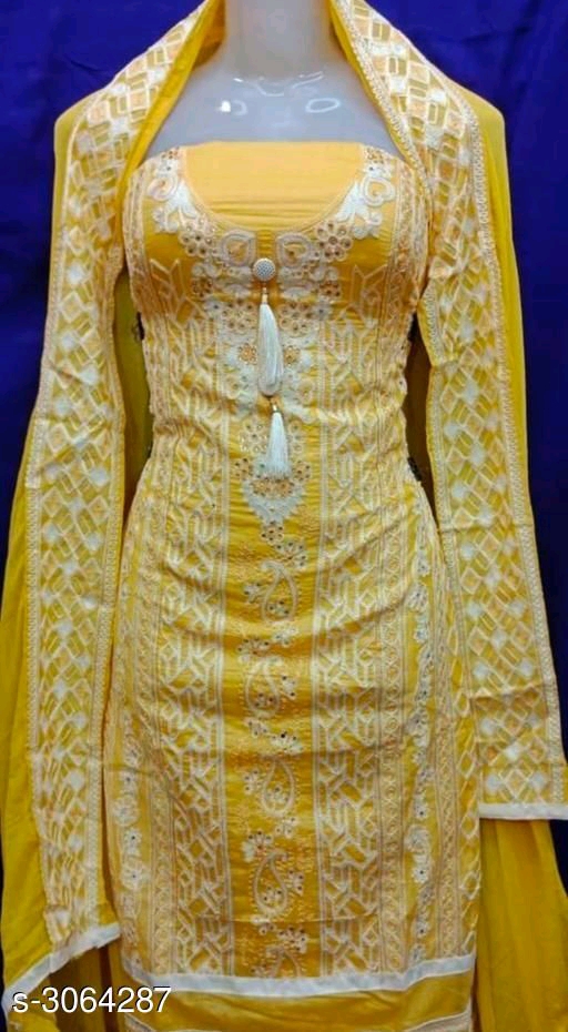Dress Materials: Modal chanderi ₹750/- free COD WhatsApp +919730930485