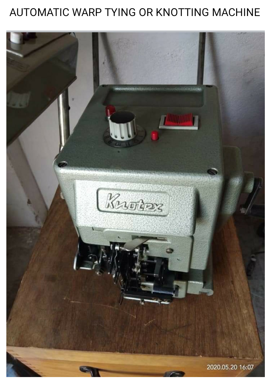 Textile Adviser WARP TYING OR KNOTTING, A WEAVING PROCESS, MANUAL WARP PIECING, AUTOMATIC WARP