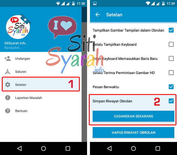 cara backup obrolan bbm secara otomatis android