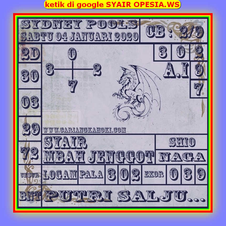 1 New Message) Kode Syair Sydney 4 Januari 2020 - Forum Syair Togel  Hongkong Singapura Sydney