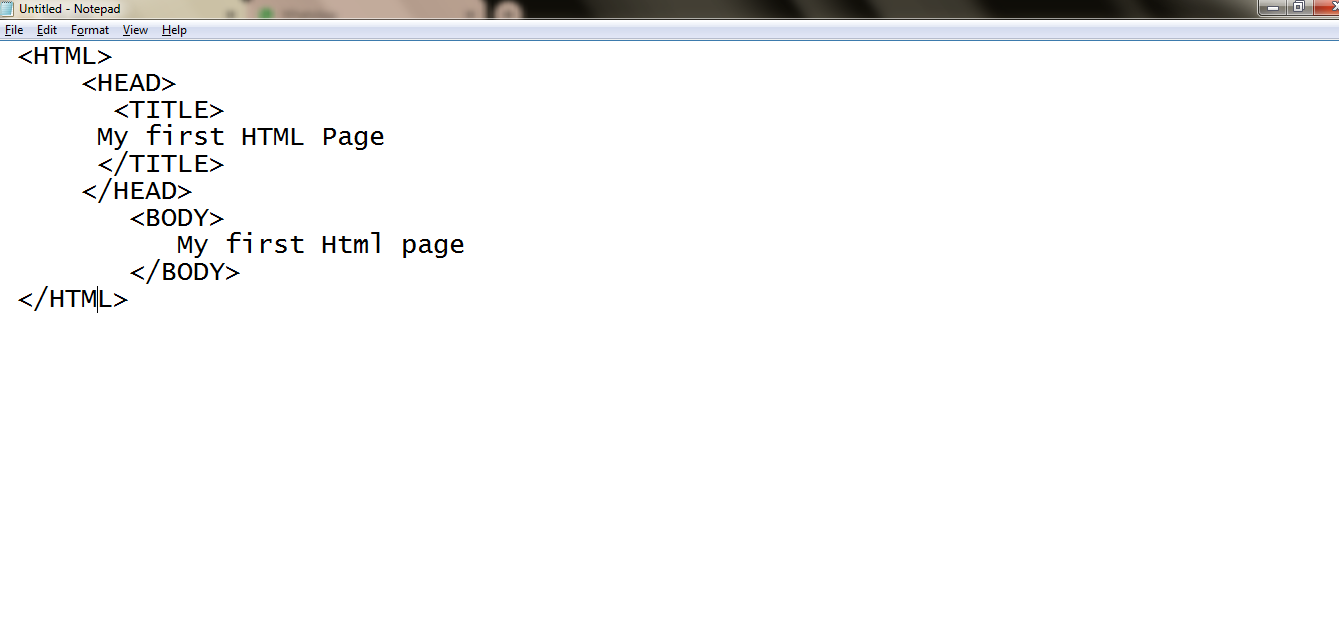 How to create a first HTML page