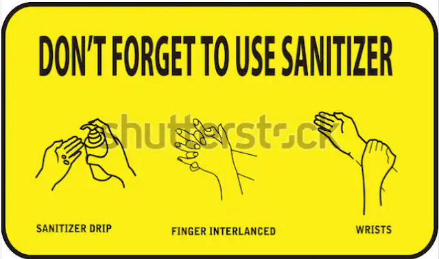 illustration art how to use hand sanitizer