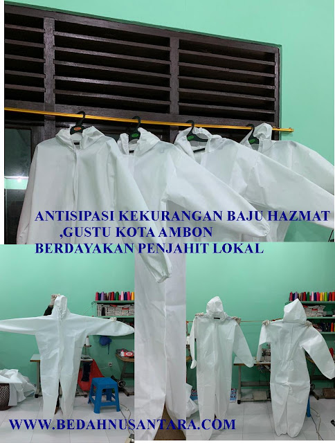 Antisipasi Kekurangan Baju Hazmat, Gustu Kota Ambon Berdayakan Penjahit Lokal 1 HAZMAT