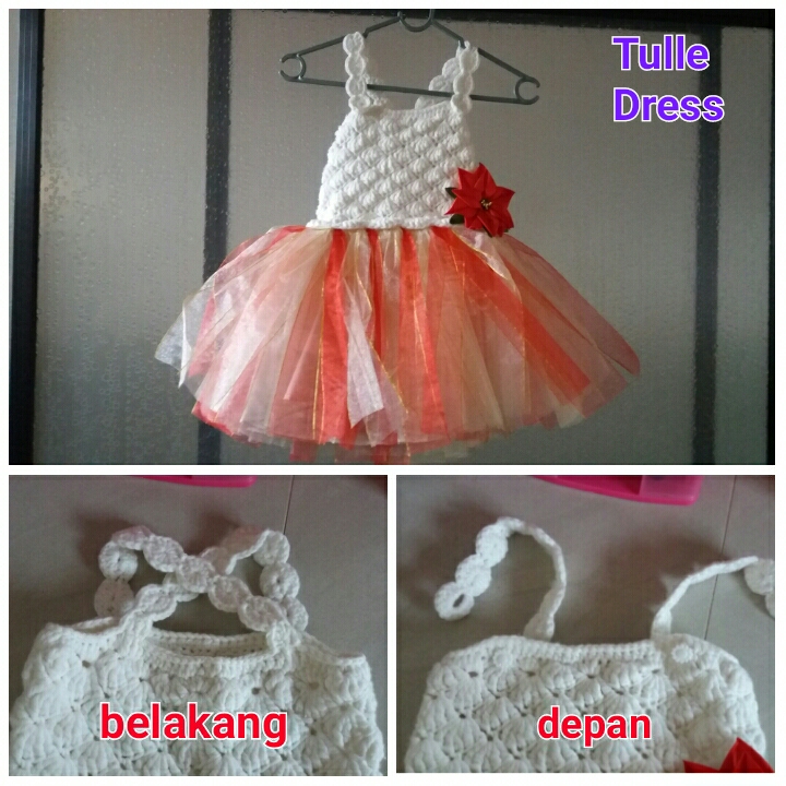 to TdcCrafts ! Crochet Tulle dress