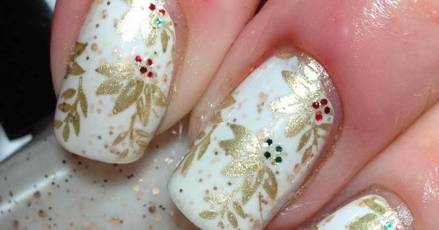 Canadian Nail Fanatic: Digit-al Dozen; Red, Gold and Green; Day 2
