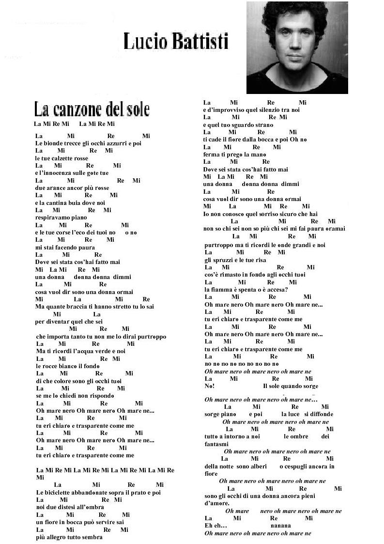SUONARE ARMONIA LA CANZONE DEL SOLE *** L.BATTISTI
