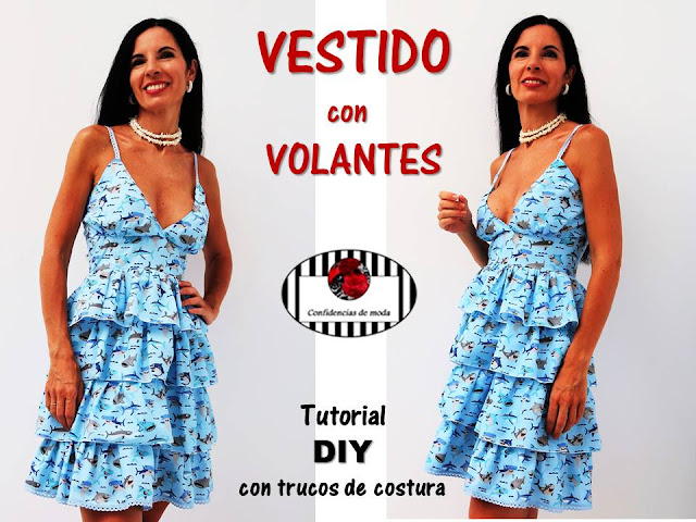 VESTIDO CON VOLANTES. Trucos de costura. Tutorial DIY