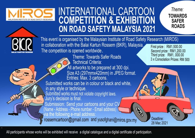INTERNATIONAL CARTOON COMPETITION & EXHIBITION ON ROAD SAFETY MALAYSIA  2021
