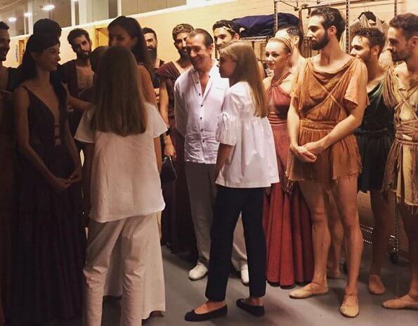 Queen Letizia, Crown Princess Leonor and Infanta Sofia attended the ballet performance Antígona
