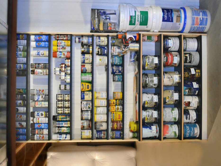 Custom Shelves To Organize Your Paint The Stonybrook House
