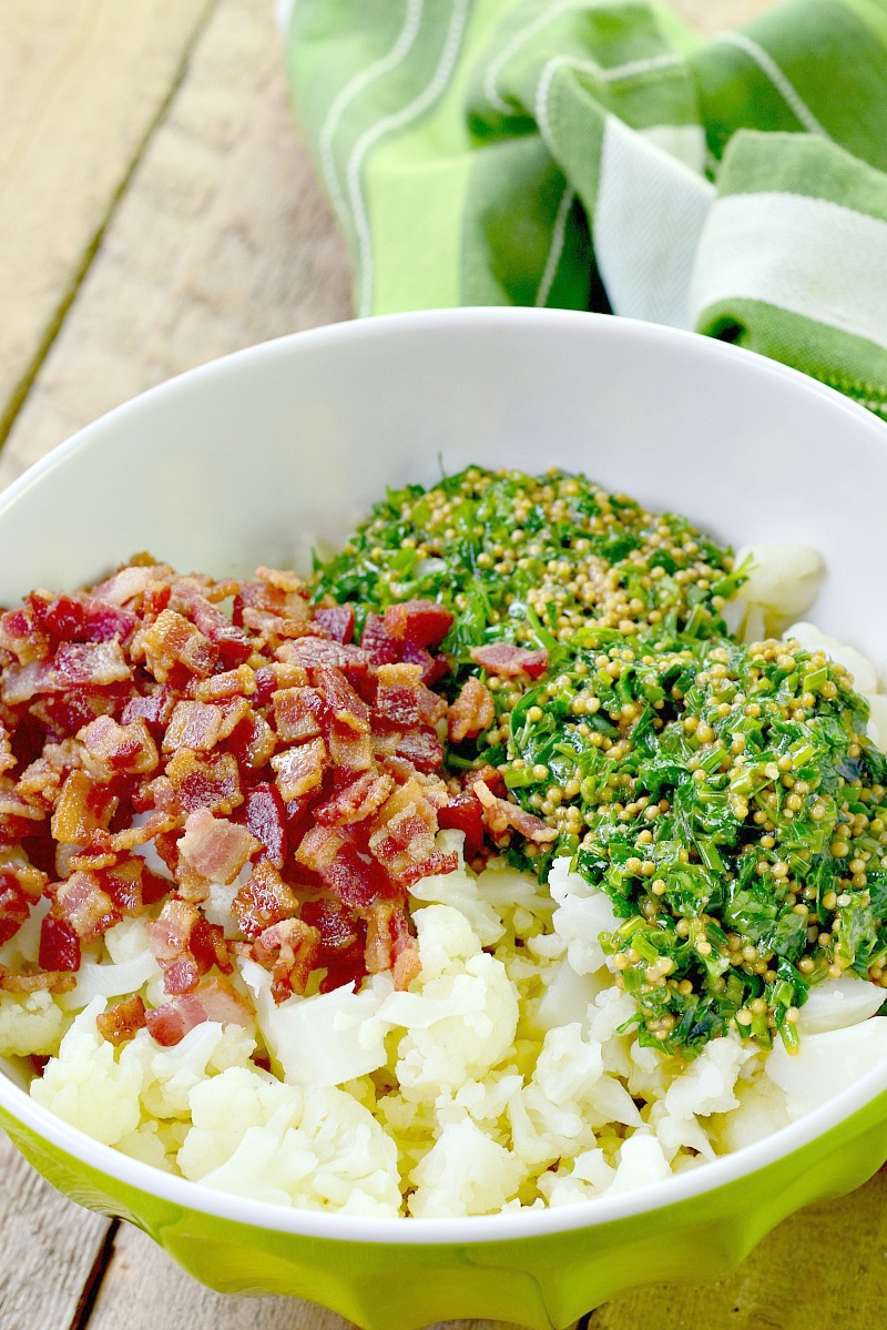 Cauliflower and Bacon Salad with Mustard Herb Vinaigrette Bobbi's