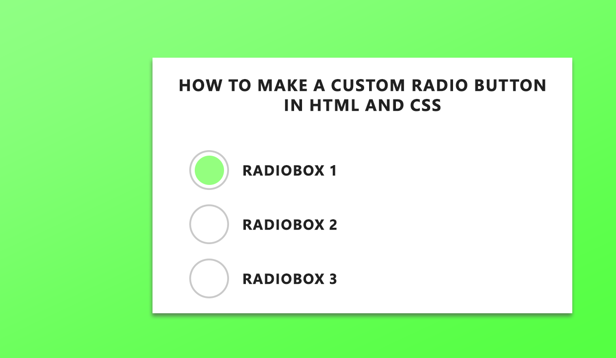 html tutorial radio button