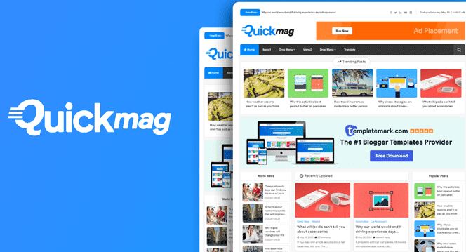 Quick Mag Pro Blogger Template Free Download With Documentation Direct Link