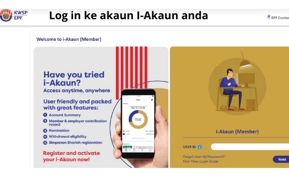 Login i i akaun kwsp sinar Semakan Permohonan