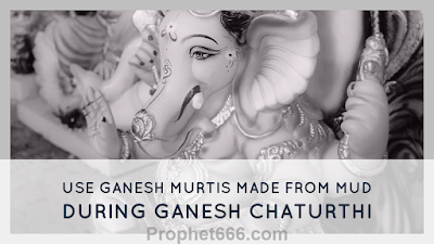 Eco-Friendly and Left Facing Trunk Ganesh Murti for Ganesh Chaturthi