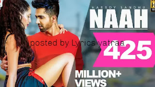 Naah lyrics in hindi singer Hardy Sandhu