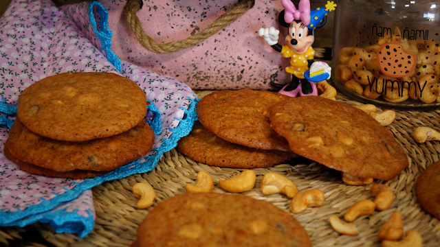 ¿Te gustan las galletas" llevan anacardos, miel, y chispas de chocolate ...