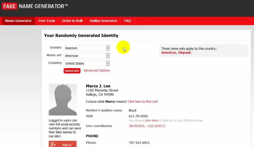 موقع fakenamegenerator موقع fakenamegenerator