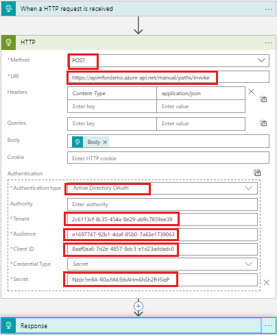 Securing Logic App with Azure Active Directory authentication | Protect