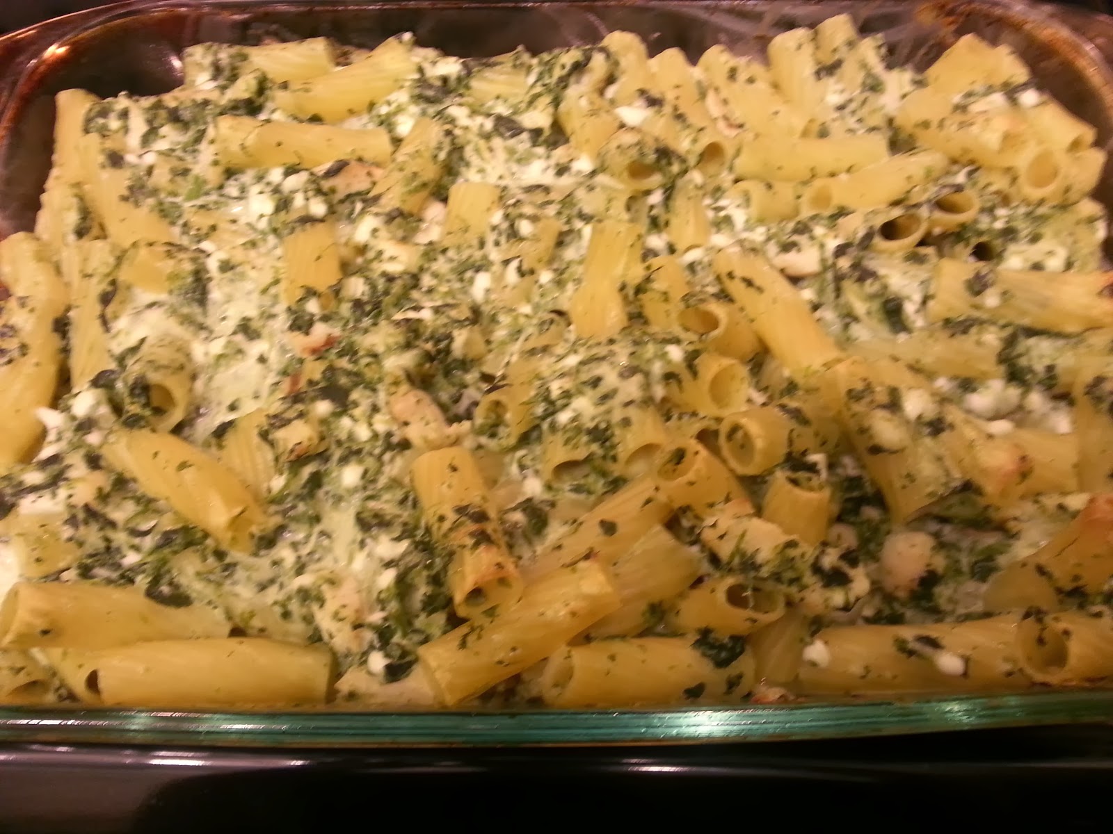 Irish Snacker's Kitchen Chicken Florentine Rigatoni