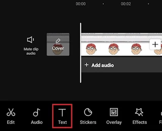 open the text menu open the text menu