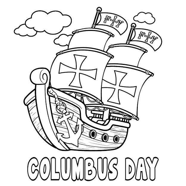 Christopher Columbus Drawing | Columbus Day Coloring/Drawing Pages