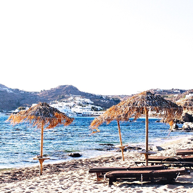 sandy and organized Paraga beach Mykonos island Cyclades Greece